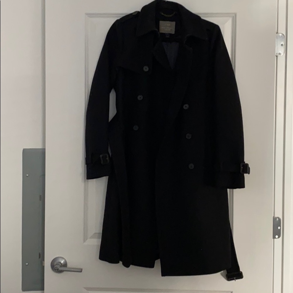 J.Crew Wool Cashmere Belted Peacoat